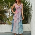 thumbnail image 3 of Mermaid Fish Scales Sleeveless Dress Female Clothing Dress Women Summer 2025 Dress, 3 of 6