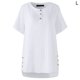 thumbnail image 1 of Camiseta a cuadros Mujer Botón de verano Blusa de manga corta Top suelto, Blanco, L Jumpingount AP001353-03, 1 of 7