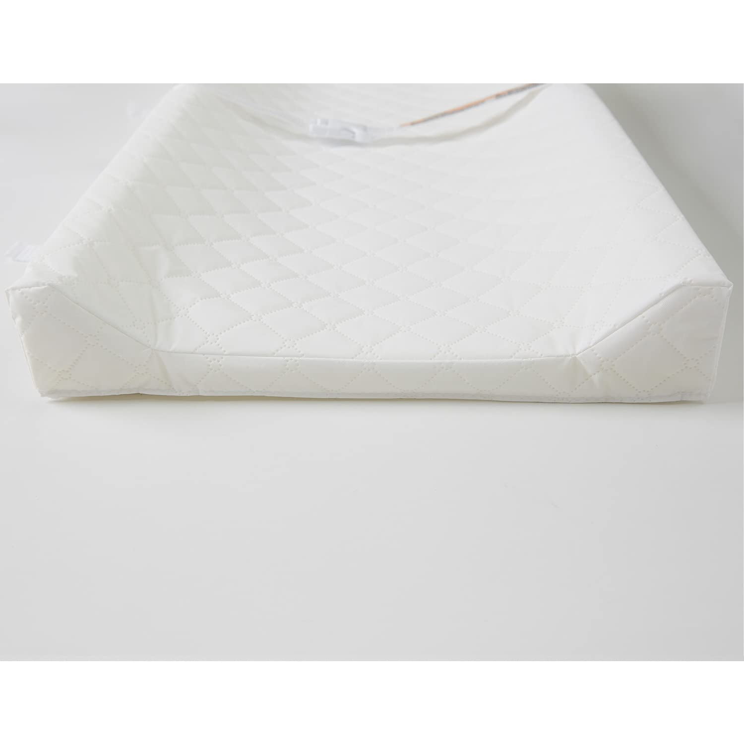Pemberly Row Contemporary Vinyl Cover Contoured Changing Pad in White