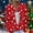 #124-Red, variant on Womens Christmas Print Cardigan Long Sleeve Button Front Casual Sweatshirt