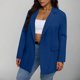 thumbnail image 2 of Tops formales,Blazer informal para mujer, liso, con botones en la parte delantera, manga larga y bolsillos, poliéster, para el trabajo o el hogar, sopatenor, 2 of 9