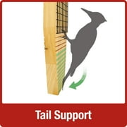 Natures Way Cedar Suet Tail Prop Bird Feeder 1 Cake, Brown
