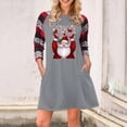 thumbnail image 4 of Women's Fashion Round Neck Santa Claus Letter Print Dress, 4 of 5