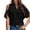 A-Black1198, variant on Womens Cold Shoulder Blouse Split Sleeve Split Neck Shirt Solid Color Lightweight Elegant Evening Party Tops