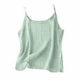 thumbnail image 1 of Cami Top de lino Cltopsku para mujer, sin mangas, verano, verde claro, 1 of 6