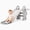 White Gray, variant on DKMOCO Foldable Toddler Slide,Kids Slide with Basketball Hoop & Ring Toss, Indoor Outdoor Playset for Kids 1-3, Pink