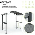 thumbnail image 6 of Aoodor 8 x 5 ft. Hardtop BBQ Grill Gazebo Shelter with Side Shelves for Outdoor Patio Cooking and Barbecue, 6 of 7