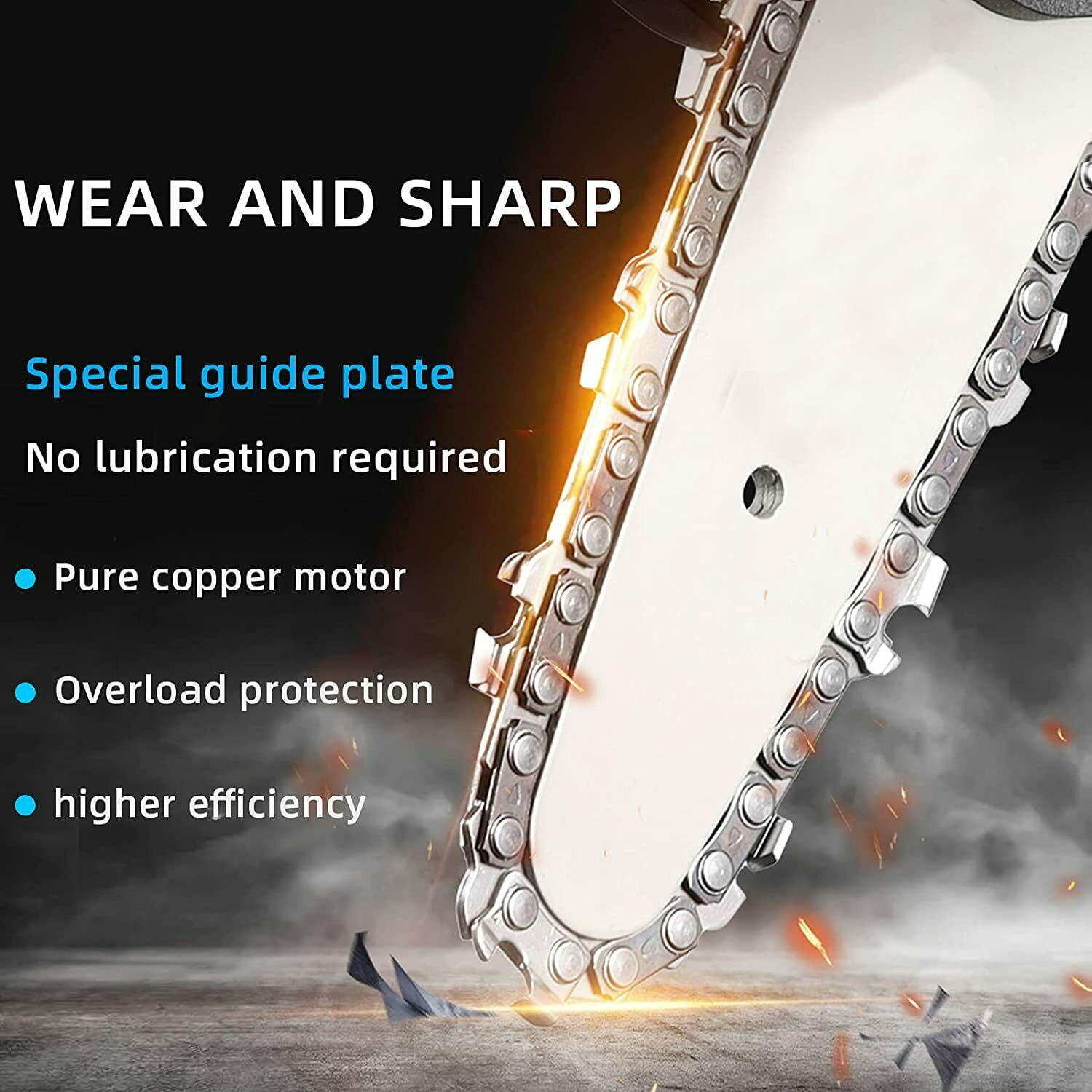 Mini Chainsaw, Upgraded 4-inch Single-Handed Chainsaw For Tree Pruning And Branch Wood Cutting