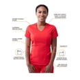 thumbnail image 3 of Adar Pro Scrubs For Women - Modern V-Neck Scrub Top - P7002 - Apple - M, 3 of 6