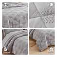 thumbnail image 5 of Beartech 7 Piece Comforter Set Queen Size, Gray Plaid Patchwork Comforter Bedding Set for All Season, Bed in a Bag with Flat Sheet & Fitted Sheet, Pillowcases & Pillow Shams, 5 of 8