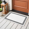 thumbnail image 4 of White Traditional Front Door Rugs 2x3 ft Greek Key Meander Border Square Geometric Small Rug for Entryway Non Slip Washable Bathroom Door Mat Absorbent Floor Mat for Indoor Entrance, 4 of 9