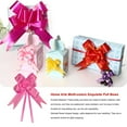 thumbnail image 2 of 10 Pieces Bow Pull Decor Multi-colors Festive Packing DIY Crafts Lightweight Plastic Hand-Pulled Flower Christmas Holiday Rose/Pink, 2 of 7