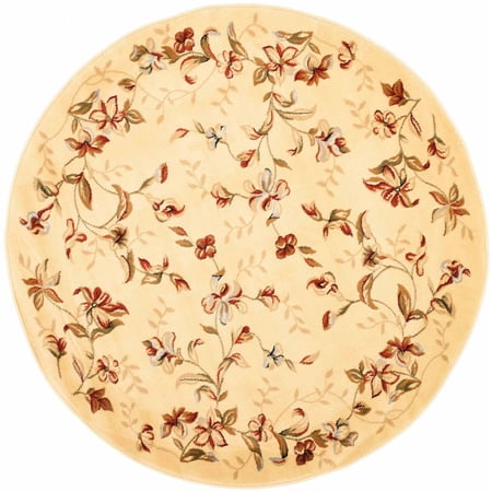 SAFAVIEH Lyndhurst Camilla Floral Area Rug Beige 8 x 8 Round
