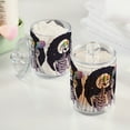 thumbnail image 2 of Yayeee 4 Pack Qtip Holder Bathroom Cotton Swab Canister with Lid Clear Dispenser Set, White Skeleton, 2 of 6