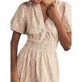thumbnail image 2 of Niusricy Women Floral Maxi Long Dress Ladies V-Neck Flowy Dresses Smocked Waist Swing Dress Pintucked Hem Side Slant Pockets Casual Midi Dress Short Sress Streetwear for Summer Holiday Daily, 2 of 4