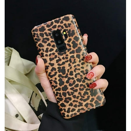 Leopard Print Pattern Soft Rubber TPU Case Cover For Samsung Galaxy S9 Plus