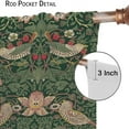 thumbnail image 5 of William Morris Floral Curtains, Watercolor Vintage Flower Art Style Room Windows Treatments for Bedroom Living Room, Boho Chic Green Floral Printed Drapes 2 Panel Sets,52x84 Inch, 5 of 6