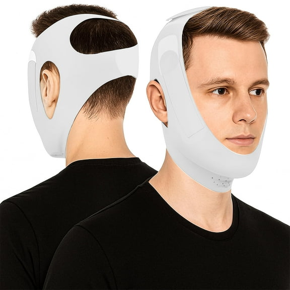Chin Strap for Sleeping and Snoring – Anti Snoring Device for Men and Women, Breathable and Skin-Friendly Snore Stopper with Adjustable Fit That Holds Jaw in Place and Supports