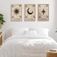 thumbnail image 5 of Set of 3 Boho Wall Art Prints Celestial Decor Sun Moon Prints Posters Boho Room Decor for Bedroom Wall Art Modern Mid Century Wall Prints Moon Bedroom Decor Minimalist Artwork Beige 12"x16", 5 of 6