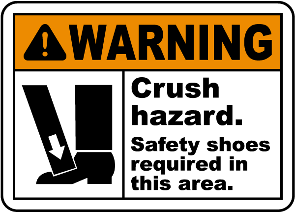 Safety Warning. Safety requirements. Warning sign. Warning crushing Hazards.