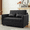 Black, variant on 51.6 Inch Convertible Sleeper Sofa Bed with USB Ports, Pull Out Loveseat Couch with Armrest Charging Station for Small Space Apartment Guest Room, Brown