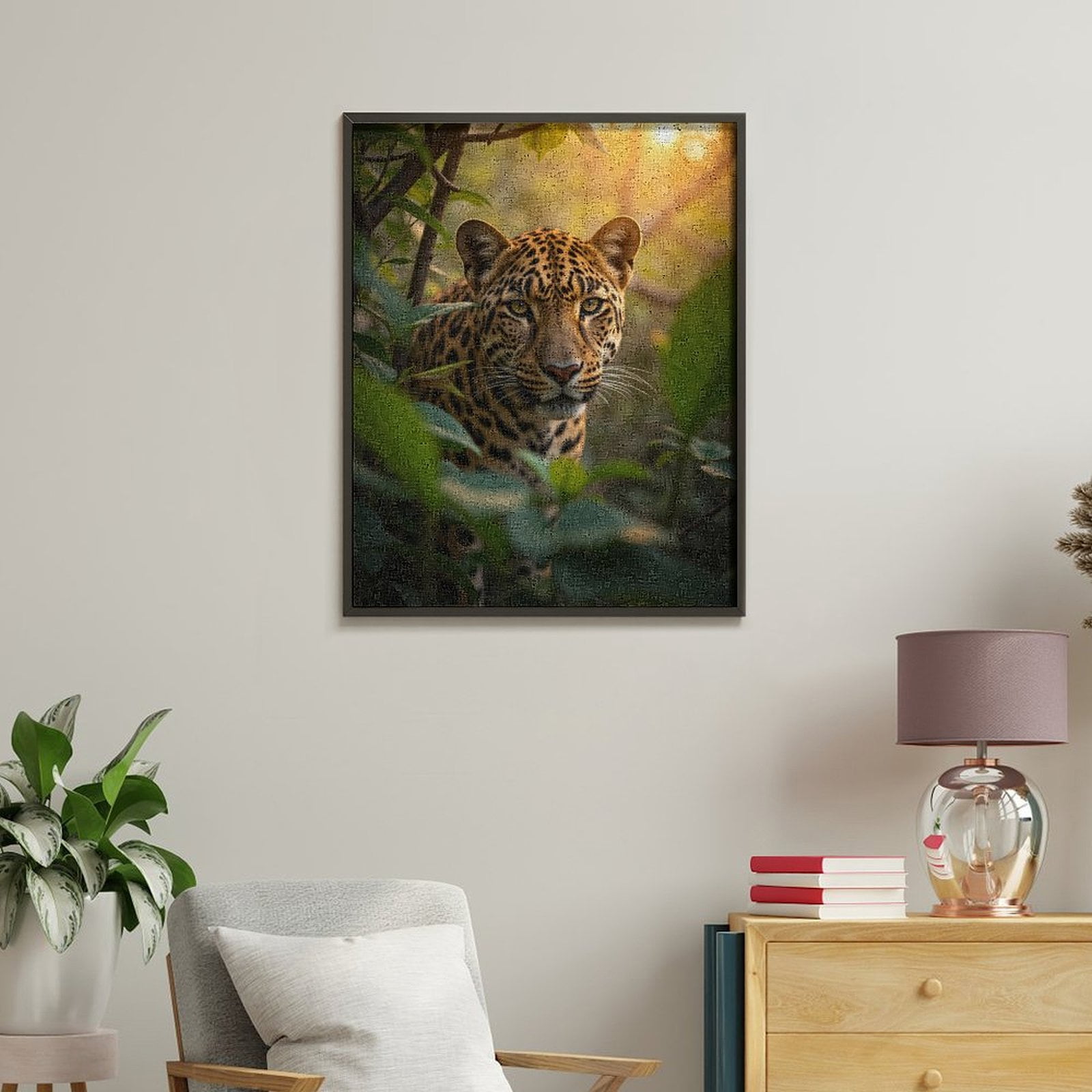 Paint by Numbers Kit for Adults, Wild Cat Jungle Sunset Mystery Paint by Numbers, Easy Paint by Numbers Kit for Adults Beginner, DIY Adult Paint by Number Kits on Canvas, Home Decor