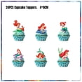 thumbnail image 3 of Suministros de decoración para fiesta de cumpleaños de La Sirenita de Disney, plato de papel, servilleta, vaso, mantel, globo, baby shower, 3 of 5