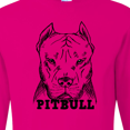 thumbnail image 4 of Inktastic Pitbull Sketch Portrait with Dog Breed Name Long Sleeve T-Shirt, 4 of 5