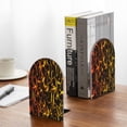 thumbnail image 5 of Junzan Orange Lightning for Wood Bookends,1 Pair Book Ends for Shelves Book Holder Stand Decorative Book Stoppers for Heavy Duty Books/CD/File/Video Games, 5 of 8