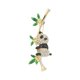 thumbnail image 1 of CAIROYAR Hermoso broche de bambú con forma de panda de cristal de aleación estilo art déco, insignia, pin Gi Nice G0, 1 of 7