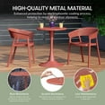 thumbnail image 4 of WestinTrends Playa 31.5" Round Outdoor Indoor Metal Cocktail Dining Table, Red, 4 of 9