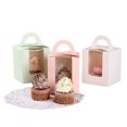thumbnail image 4 of CAROOTU 50pcs Cupcake Box with Window and Handle Cake Carrier Small Cake Gift Container for Bakery Wedding Party Birthday Supply, 4 of 7