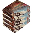 thumbnail image 4 of GZHJMY Deer Flowers Cotton Washcloths Set of 2, 12"x12" Super Soft Absorbent Wash Cloths Bathroom Face Cloths Fingertip Towels for Gym Hotel and Spa, 4 of 7
