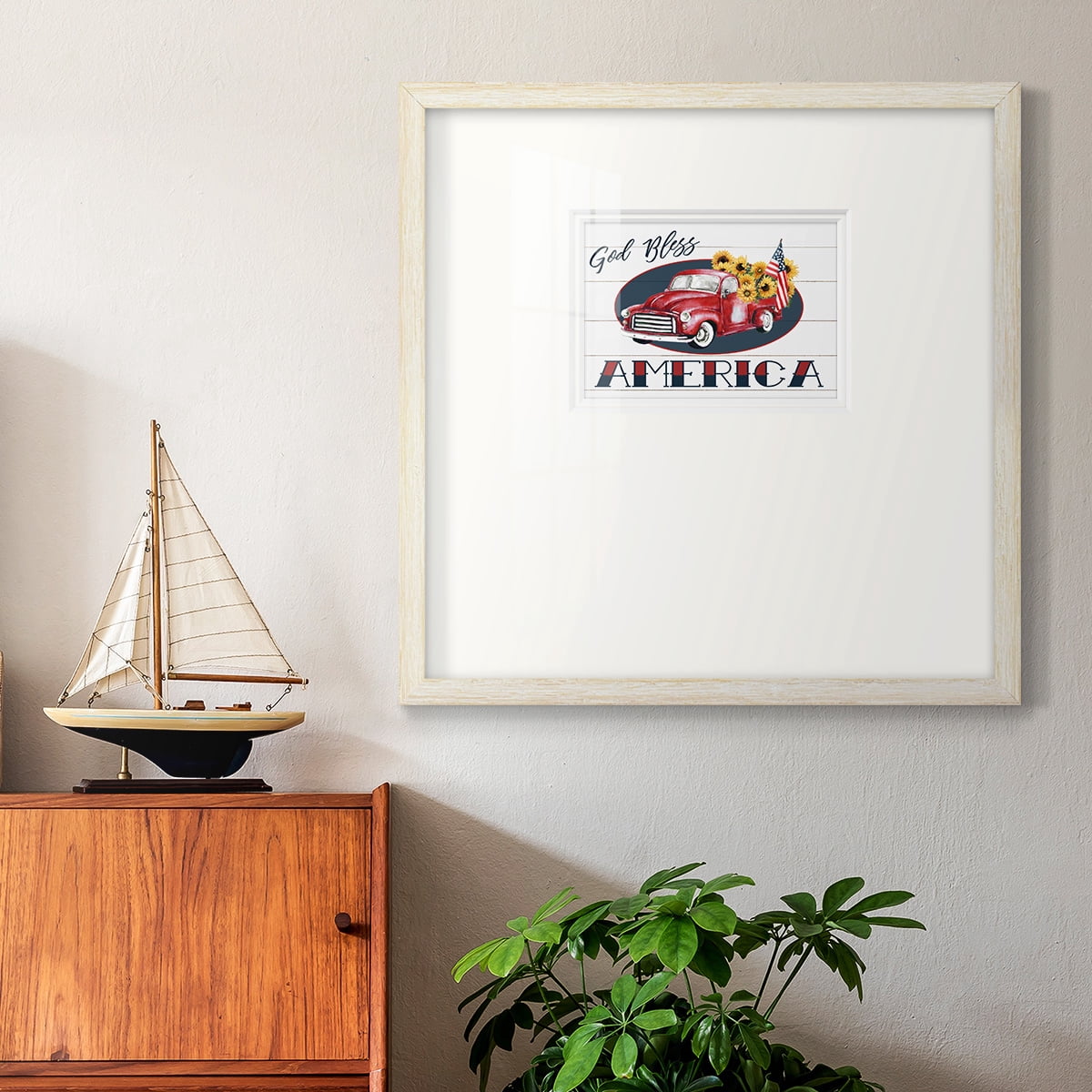 God Bless TruckPremium Framed Print