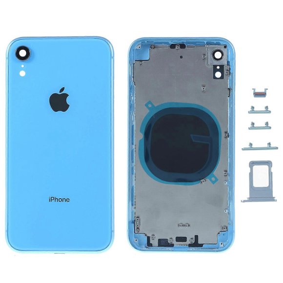 For iPhone XR Back Battery Housing Cover+Middle Plate Frame+Side Buttons,EU Version (with CE Logo)