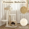 thumbnail image 3 of KAMABOKO Modern Cat Tree, Cat Trees for Indoor Cats w/Natural Sisal Scratching Posts, Hand-Woven Condo & Top Perch, 39" Tall Cat-Tree for Kittens Climb Play & Rest, 3 of 7