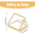 thumbnail image 2 of 50pcs Square Table Card Holder Gold Picture Clips Stand Metallic Table Number Holders Mini Place Card Holders for Wedding Graduation Party Anniversary Office Supplies, 2 of 7