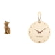 thumbnail image 1 of Escultura De Gato De Resina Y Reloj De Pared Nórdico De Madera. Figura Decorativa Para Sala De Estar Moderna, Dormitorio, Oficina, Entrada, Estantería O Decoración Del Hogar., 1 of 8