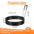 thumbnail image 2 of Uxcell 4Pcs Anillos para Huevos 4" de Acero Inoxidable Antiadherente para Freír Huevos en Plancha Sándwich Desayuno, 2 of 7