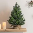 thumbnail image 3 of Mini Christmas Tree, 2ft Small Artificial Fir Tree, Desktop Tabletop Decoration with Weighted Burlap Base, 3 of 5