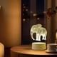 thumbnail image 4 of Lámpara de Mesa LED con USB, Luz Nocturna, Iluminación Ambiental Decorativa con Pantalla de Acrílico, 11 x 11 x 20 cm, Blanco Cálido para Dormitorio, Sala de Estar, 4 of 6