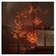 Lighted Tree with 150 Orange Fairy Lights 4FT, Spooky Black Tree Lights
