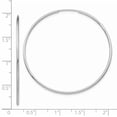 thumbnail image 3 of 14k White Gold Endless Tube Hoop Earrings Round, 3 of 7