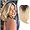 Ombre Blonde Dark Root, variant on Short Hair Topper 12 Inch Layered Hair Toppers with Curtain Bangs for Women with Thinning Hair or Hair Loss Synthetic Wiglets Hair Pieces for Women