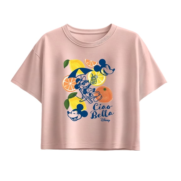 Disney - Ciao Bella Mickey - Youth Girls Boxy T-Shirt