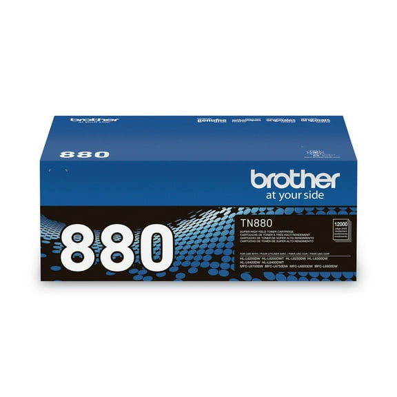 Brother Genuine Super High Yield Toner Cartridge, TN880, Replacement Black Toner, Page Yield Up To 12,000 Pages