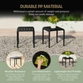 thumbnail image 6 of WestinTrends Playa Plastic Modern Outdoor Patio Accent Side Tables (Set of 2), Black, 6 of 13