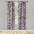 thumbnail image 3 of Ambesonne Leopard Print Curtains, Girly Pink Black, Pair of 28"x95", White Black Pink, 3 of 5