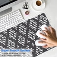 thumbnail image 4 of Long Mouse Pads for Desk,Black Geometric Diamond Dot Pattern Desk Mats on Top Of Desks, Desk Mouse Pad Extra Large with 3mm Non-Slip Base and Stitched Edge for Gaming,Office,Work,Home 31.5"x15.7", 4 of 6