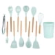 thumbnail image 5 of Utensilios de Cocina ANGGREK 12 Piezas Silicona Madera Color Verde Claro, 5 of 5